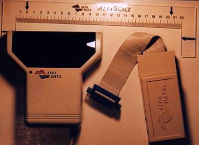 Picture showing the scanner, interface and ruler