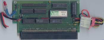 Front of A-Team. This card has been modified, note LED and missing switch