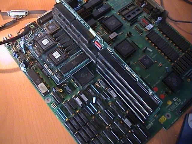 Another picture showing the Avideo connected to the A3000 motherboard