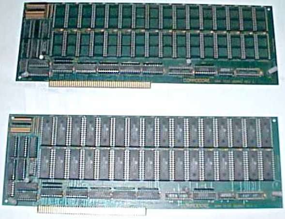 These two are the original Zorro III test boards containing Static RAM. The first board is unpopulated and the second is fully populated.