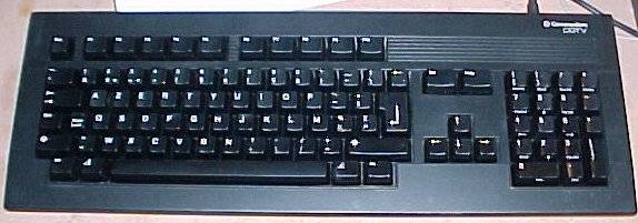 CD1221 Keyboard for the CDTV. This is the version with black keys. It is also AZERTY