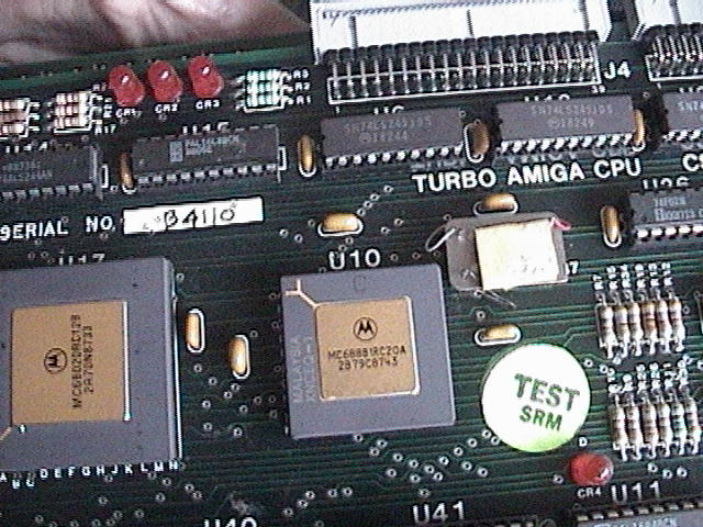 Closeup of Turbo Amiga CPU